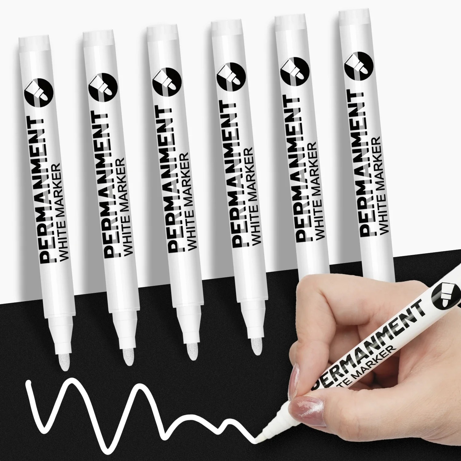 Tee Height Marker - White Paint Pen for Rock Painting,Stone,Ceramic,Glass,Wood,Tire,Fabric,Metal,Canvas.