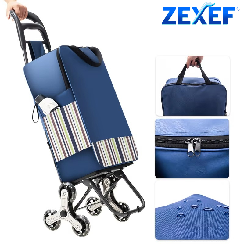 Pull Cart Fold - ZEXEF 1PC Light Grocery Shopping Trolley