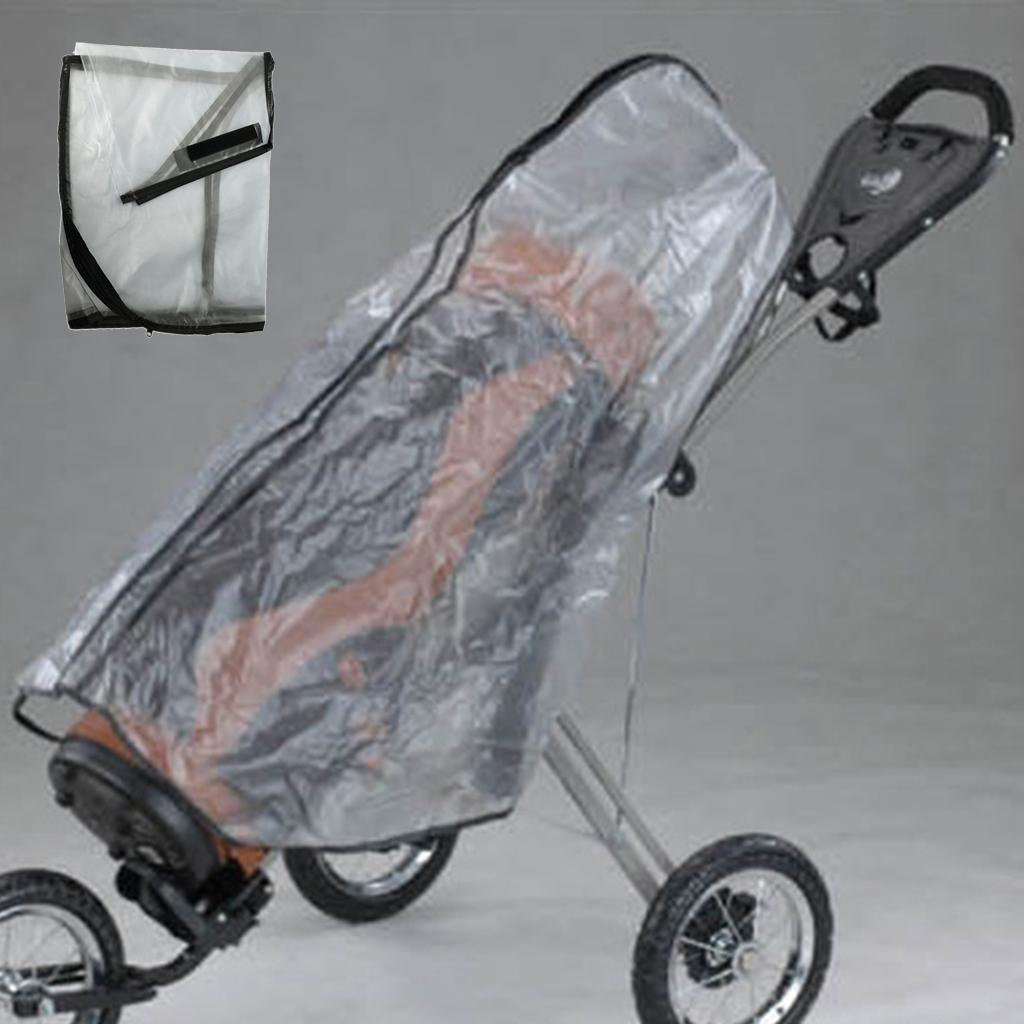 Golf Bag Stand Cart - Folding Clear Rain Cover for Golf