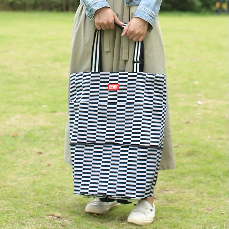 Portable Folding Shopping Cart - Pull Cart Fold ulasan dan harga