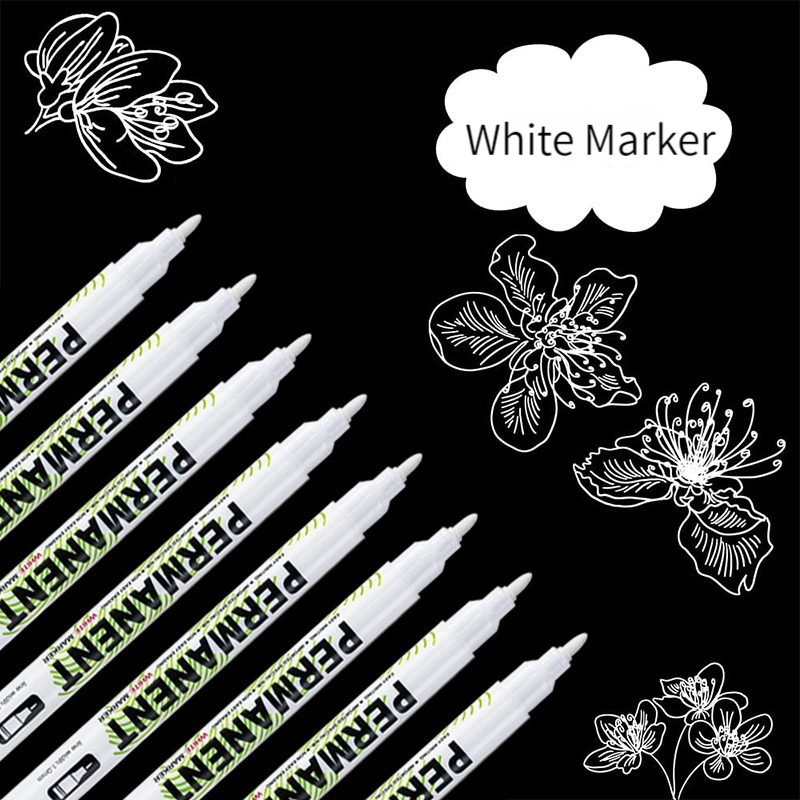 1-20Pcs White Marker Pen Alcoh - Tee Height Marker ulasan dan harga