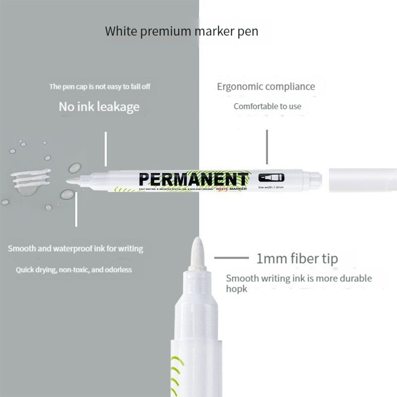 1-20Pcs White Marker Pen Alcoh - Tee Height Marker ulasan dan harga