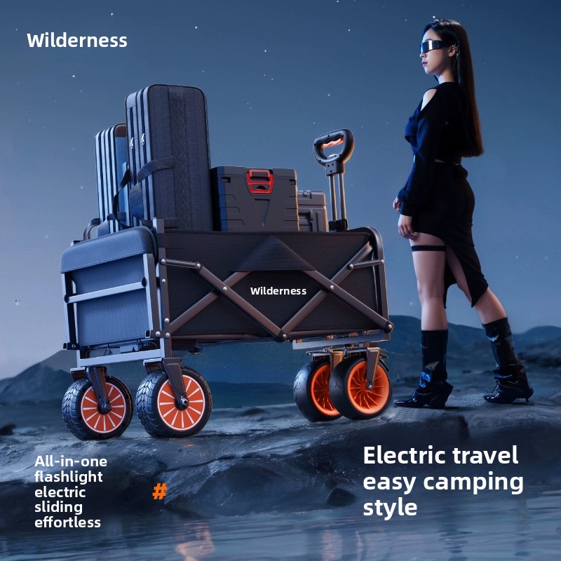 Electric Camper Outdoor Campin - Pull Cart Fold ulasan dan harga