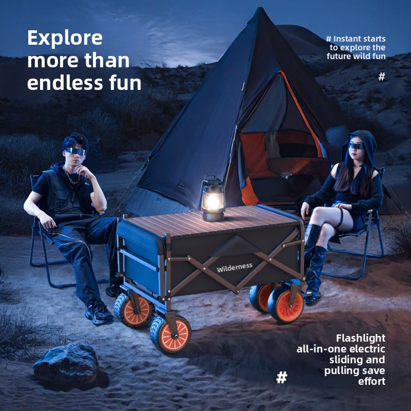 Electric Camper Outdoor Campin - Pull Cart Fold ulasan dan harga