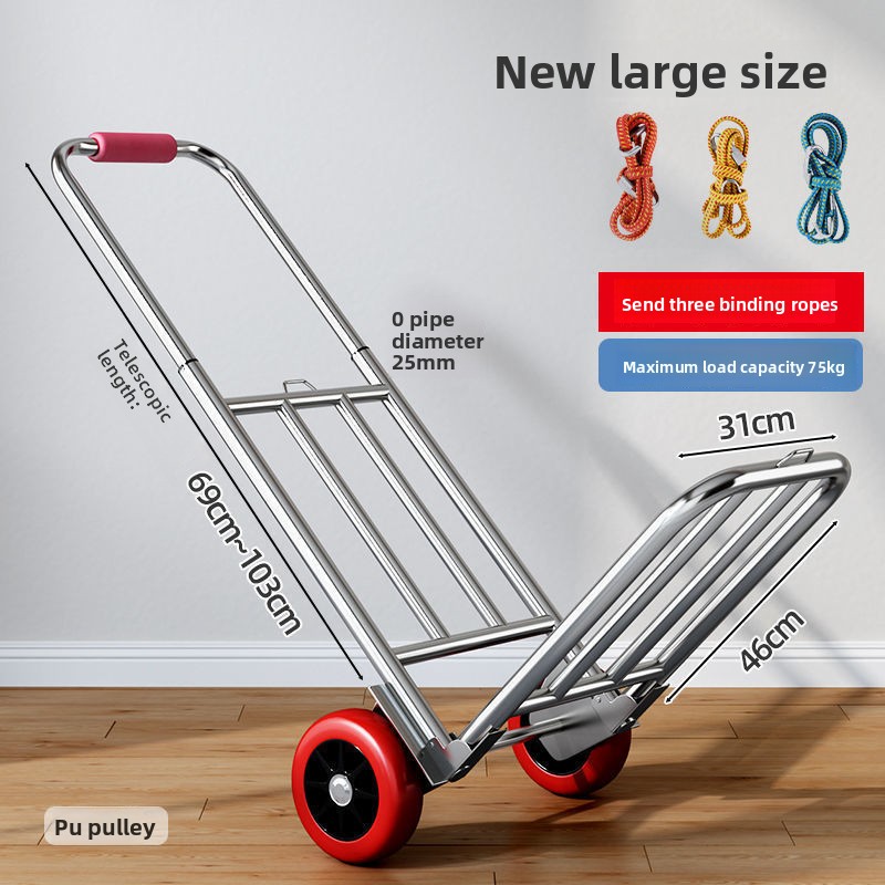 Hand-pulled Cart Folding Porta - Pull Cart Fold ulasan dan harga