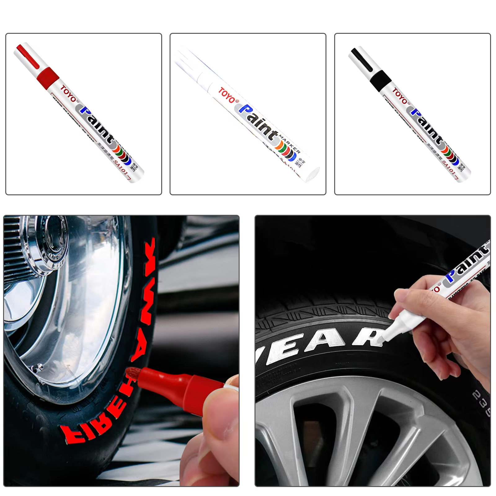 White Waterproof Auto Tire Pai - Tee Height Marker ulasan dan harga