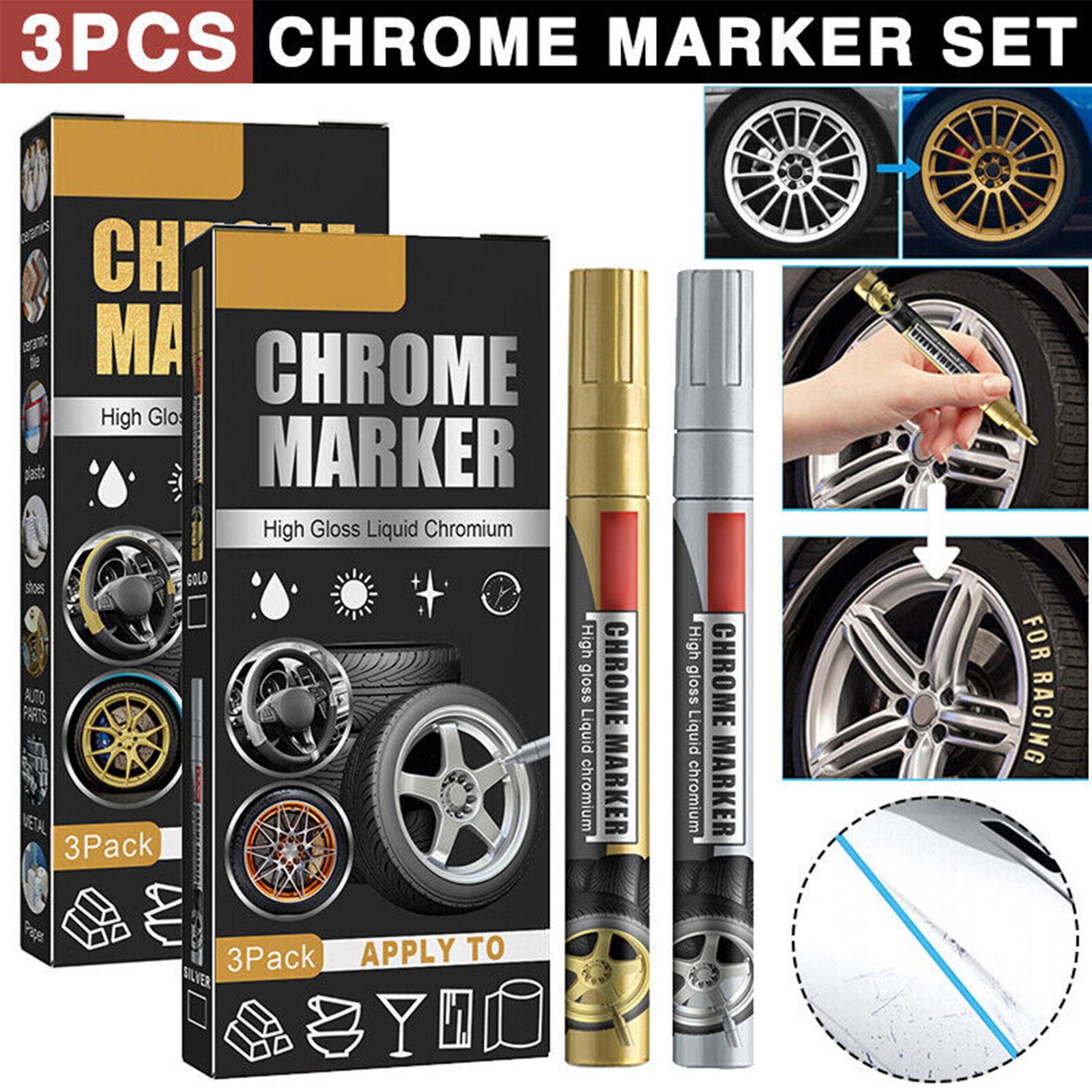 3pcs Chrome Marker Pen Permane - Tee Height Marker ulasan dan harga