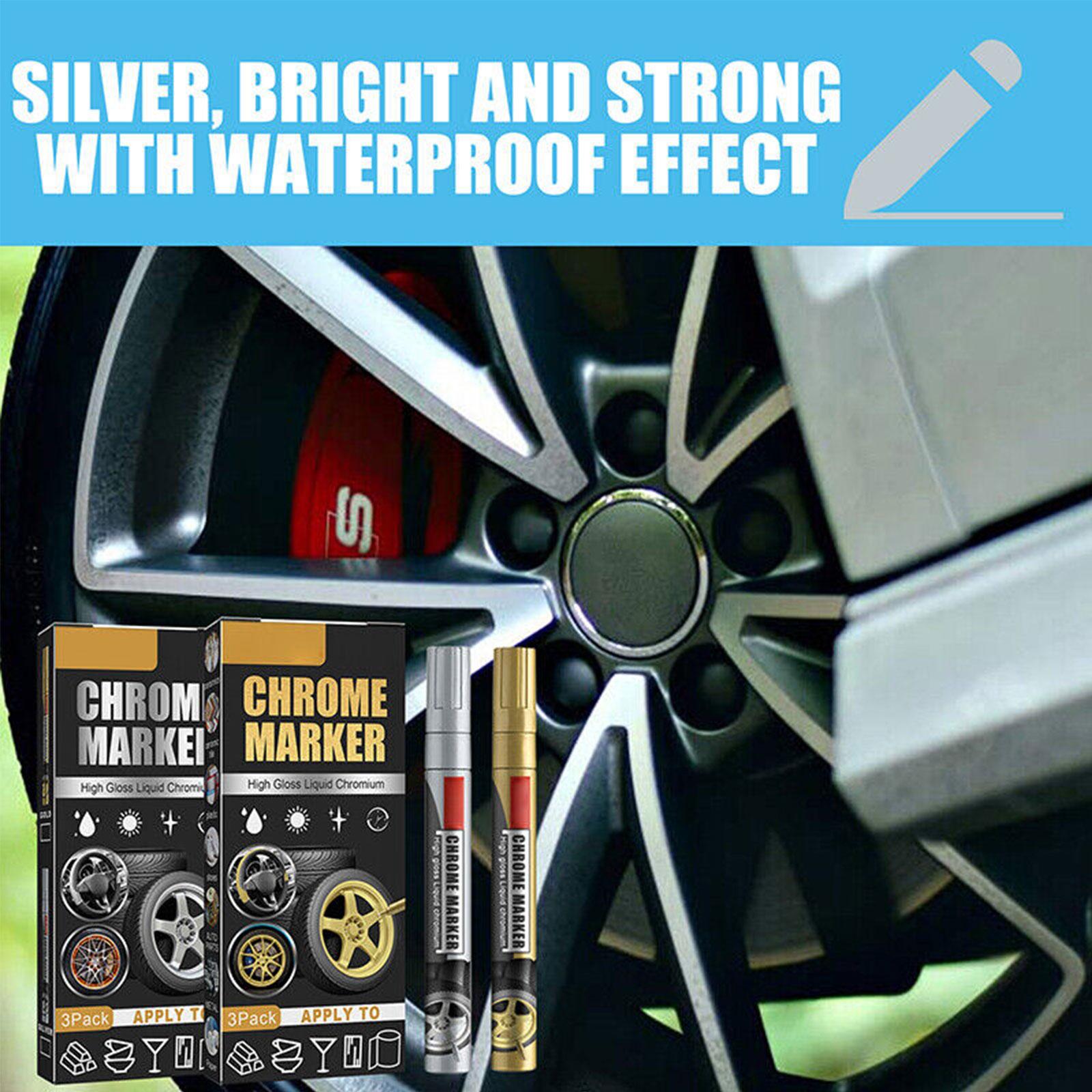 3pcs Chrome Marker Pen Permane - Tee Height Marker ulasan dan harga
